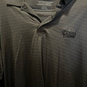 Xl cutter and buck coors light gold shirt